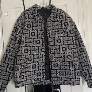 PacSun Black and White Paisley Jacket